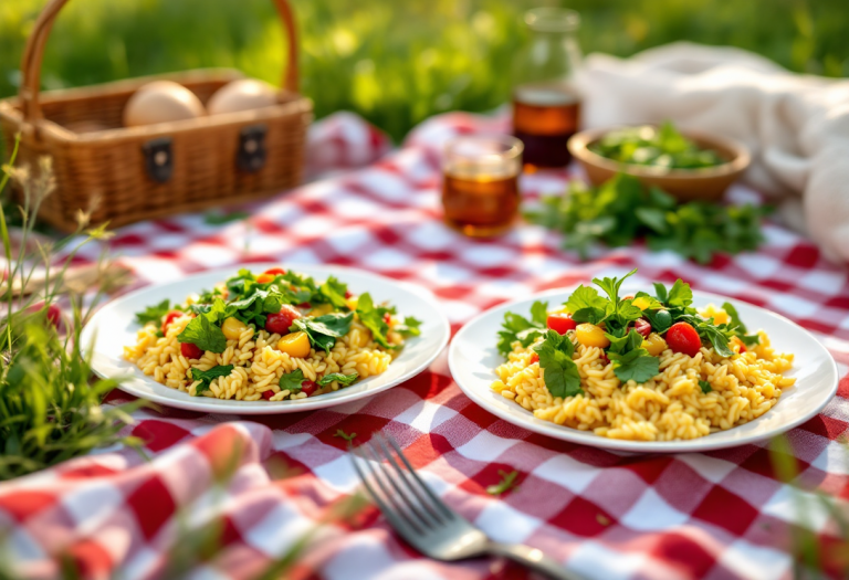 Piatti freschi e sani per picnic estivi