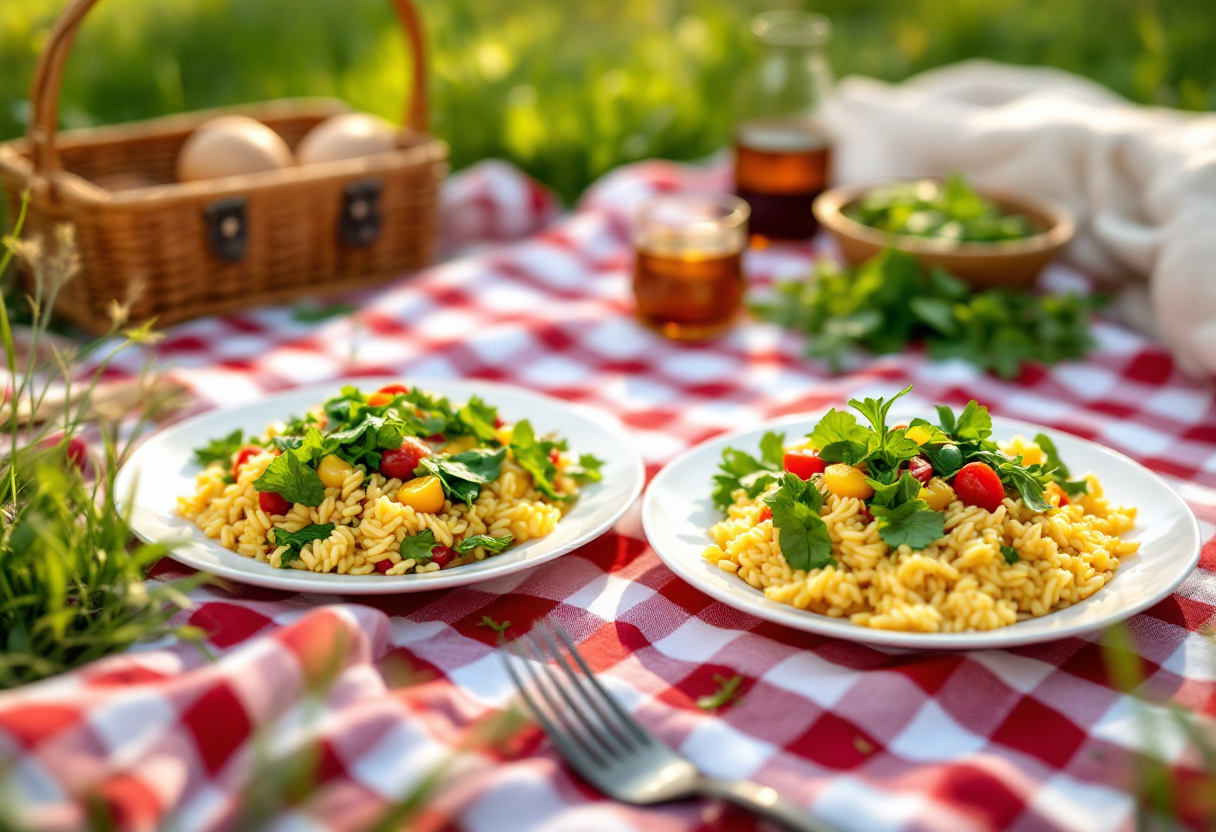 Piatti freschi e sani per picnic estivi