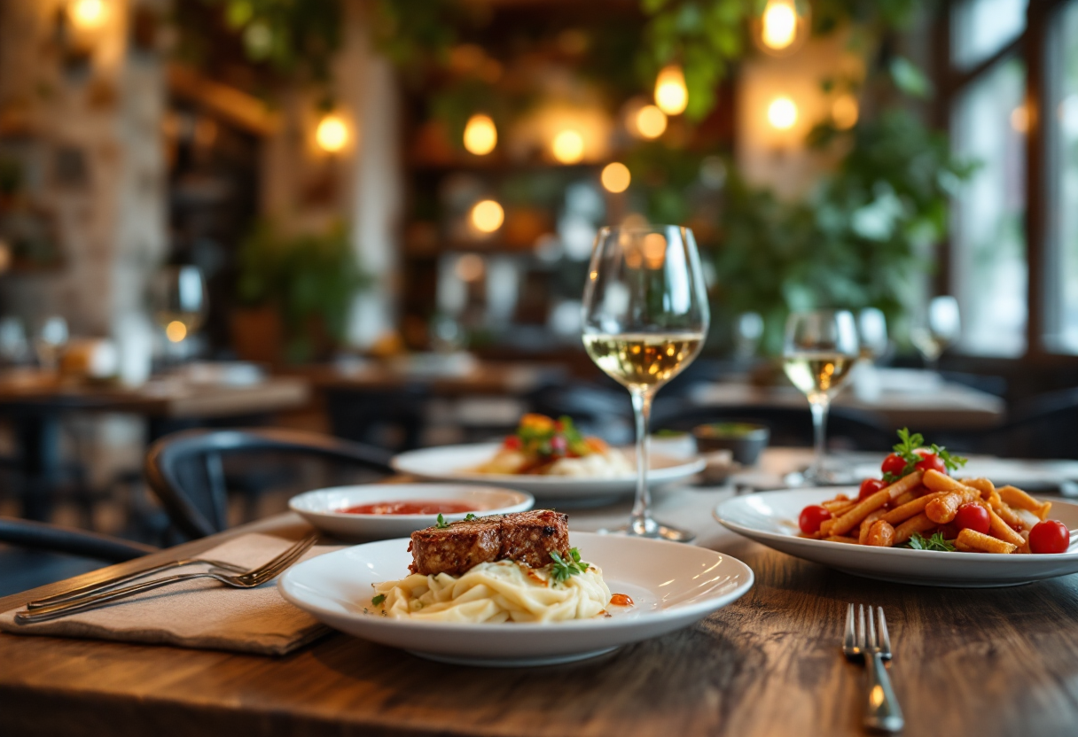 Un piatto gourmet in un ristorante del Monferrato