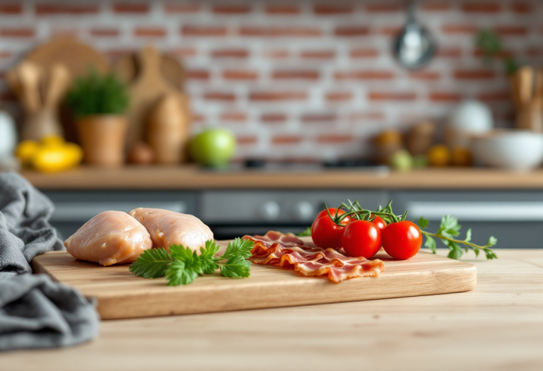 Rotolini di pollo avvolti nel bacon croccante