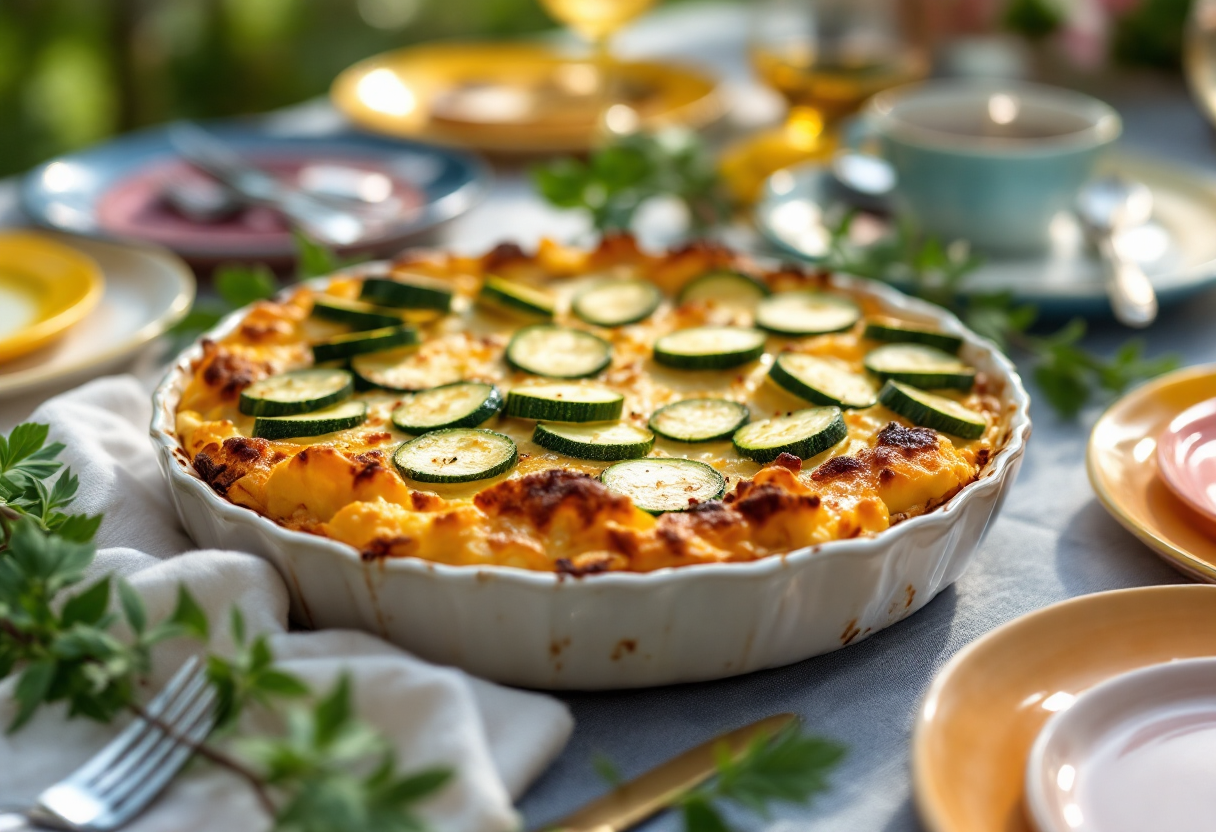 Sformato di zucchine fresco e colorato per Pasquetta