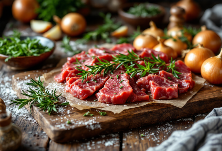 Stracotto di manzo cucinato secondo la tradizione lombarda