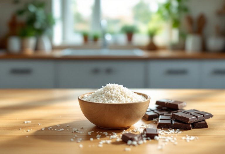 Deliziosi tartufini al cocco e cioccolato preparati con Bimby