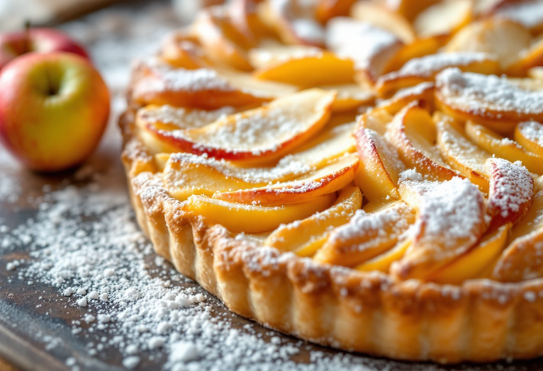 Torta di mele valdostana con mele fresche e cannella