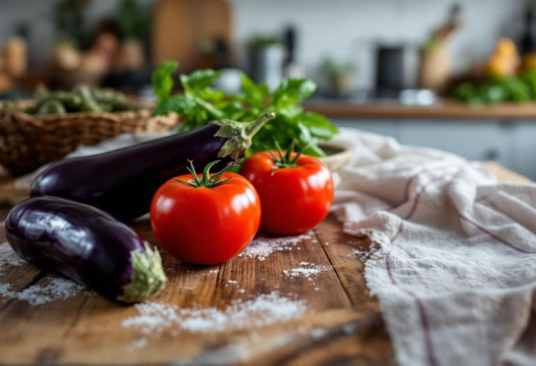 Totano ripieno con ingredienti freschi e colorati