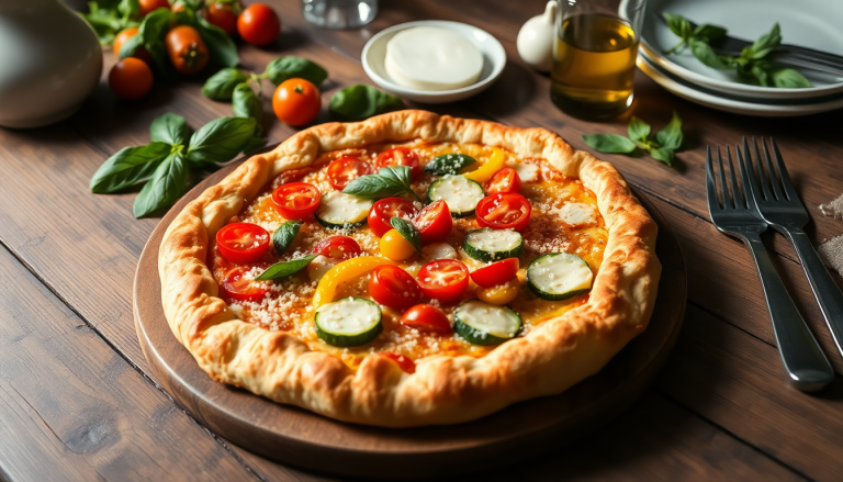 pizza vegetariana con pasta sfoglia unesplosione di freschezza 1750285215