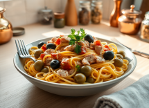 prepara la pasta alle olive e tonno in soli 10 minuti per un pasto gustoso 1750084778
