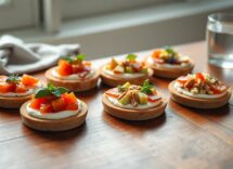 Aperitivo modulare con 4 basi e 8 topping per 12 idee