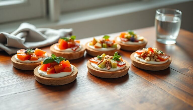 Aperitivo modulare con 4 basi e 8 topping per 12 idee