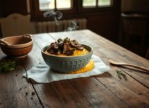 Polenta taragna e funghi trifolati: il comfort food alpino da riscoprire