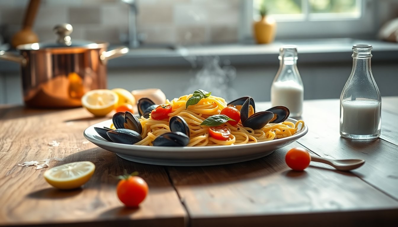 Rigatoni alla Sommese con peperoncini del fiume, cozze e pomodorini: ricetta estiva napoletana