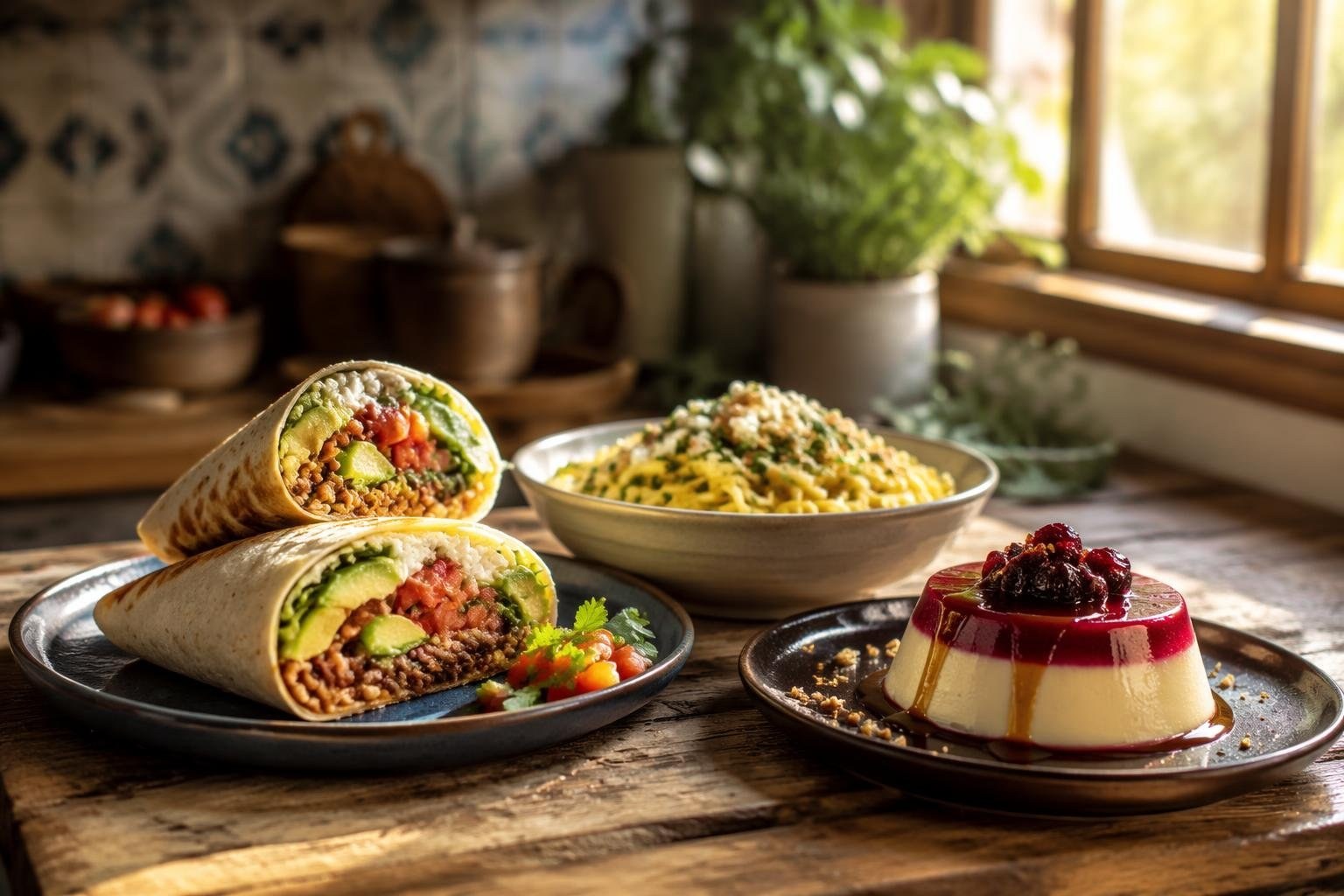 Burrito, pasta persiana e panna cotta bicolor: le ricette da provare