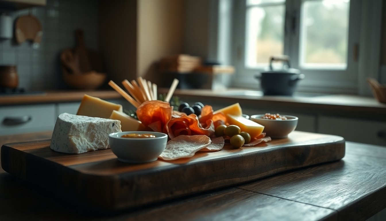 Come comporre un tagliere equilibrato con formaggi, salumi, vegetali e salse