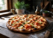 Impasto pizza 65% e lunga maturazione per salmone e limone