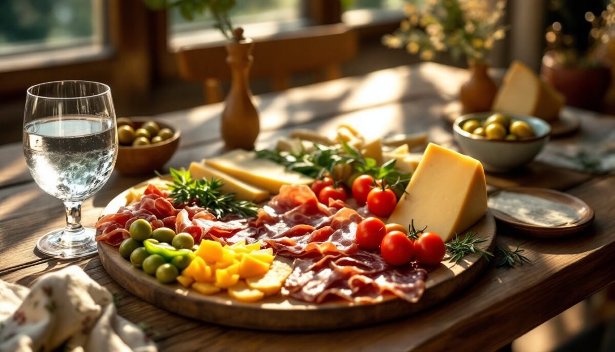 cured meats, cheeses, vegetables and sauces without waste
