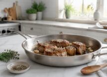 Braciole di maiale scottate in padella con burro aromatico