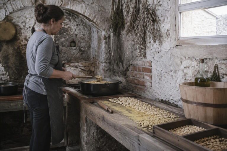 Orecchiette e cavatelli fatti in casa con salse tipiche
