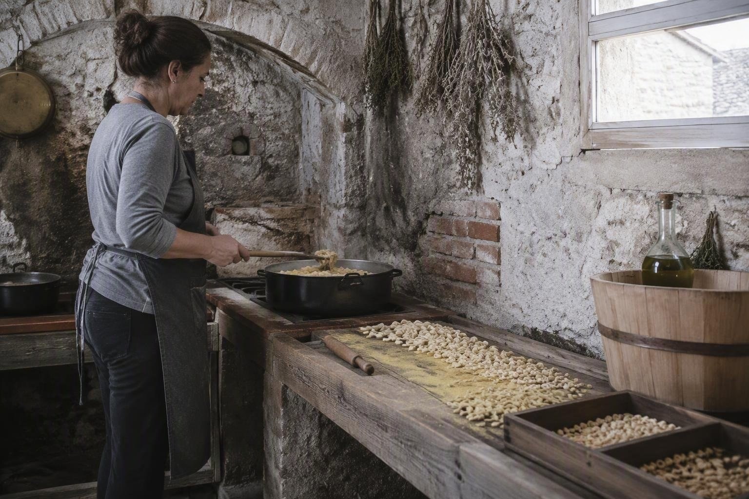 Orecchiette e cavatelli fatti in casa con salse tipiche