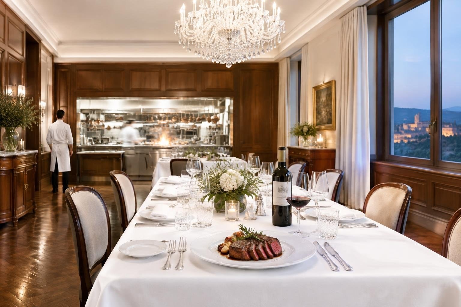 Cena di Chianina in Tavola a Il Falconiere con Baracchi e Putzulu
