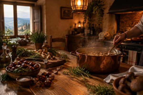Funghi, castagne e cucina tradizionale nella puntata di Domenica In a San Martino al Cimino