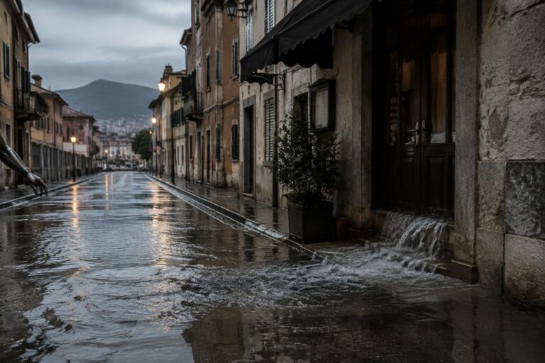 Pioggia record a Avenza: 130 mm in un’ora e strade inondate