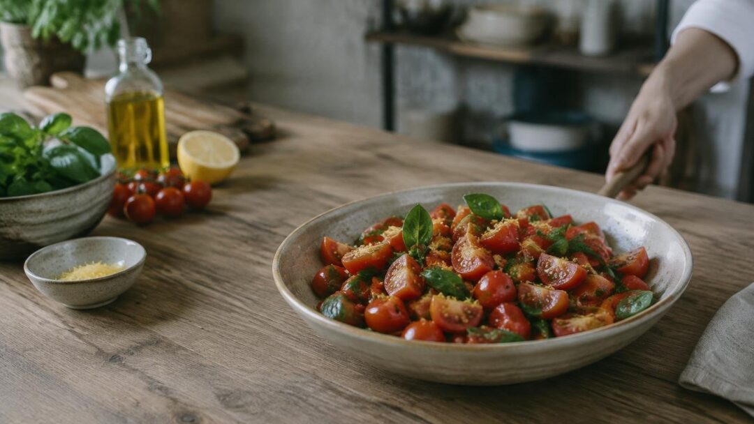 Pomodori marinati: la ricetta veloce con basilico e limone