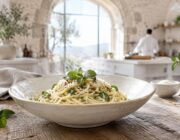 Spaghetti piccanti creamati alla mentuccia e pecorino