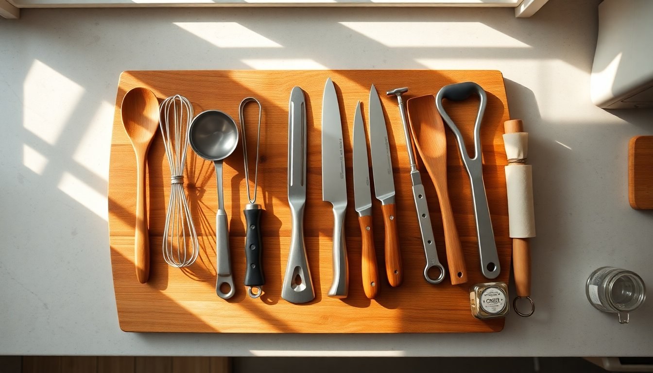 Accessori da cucina essenziali: i 12 strumenti per iniziare con criterio