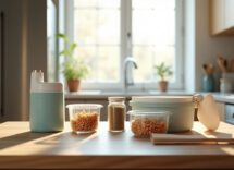 Conservare il cibo con contenitori ermetici, vuoto ed etichette