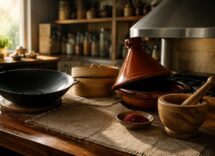 Strumenti chiave per ricette etniche: wok, steamer, tagine e mortaio