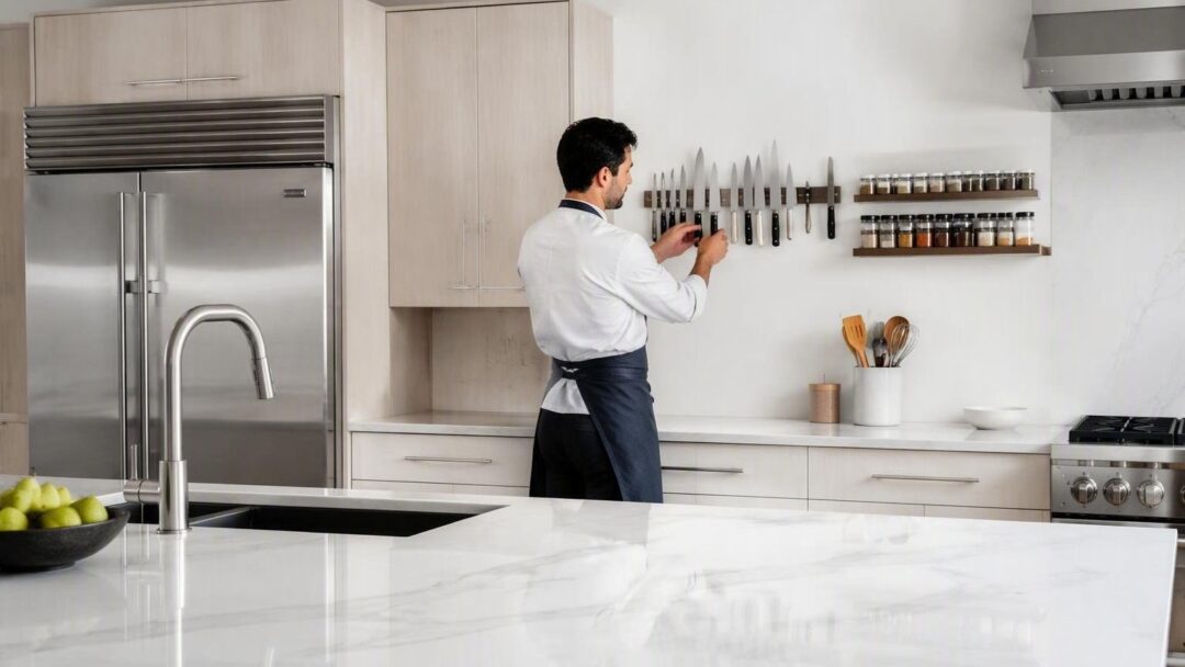 Barre e supporti magnetici in cucina: come scegliere materiali, portata e layout
