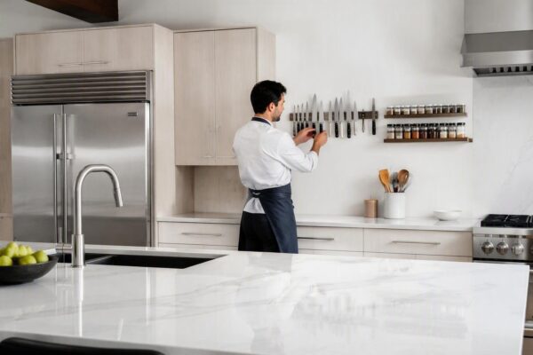 Barre e supporti magnetici in cucina: come scegliere materiali, portata e layout