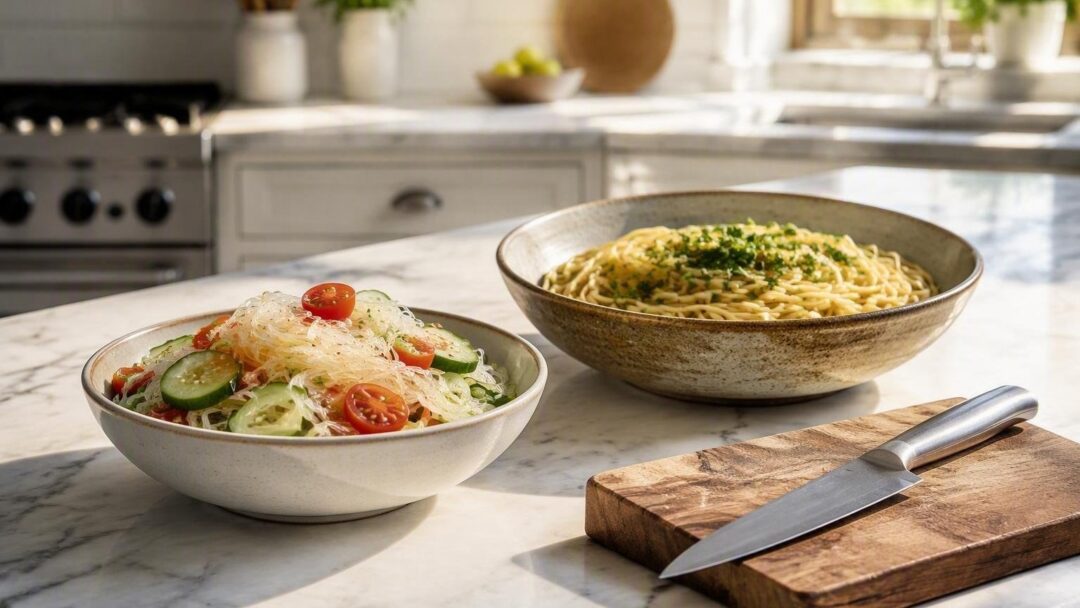 Glass noodles: caratteristiche nutrizionali e confronto con la pasta tradizionale