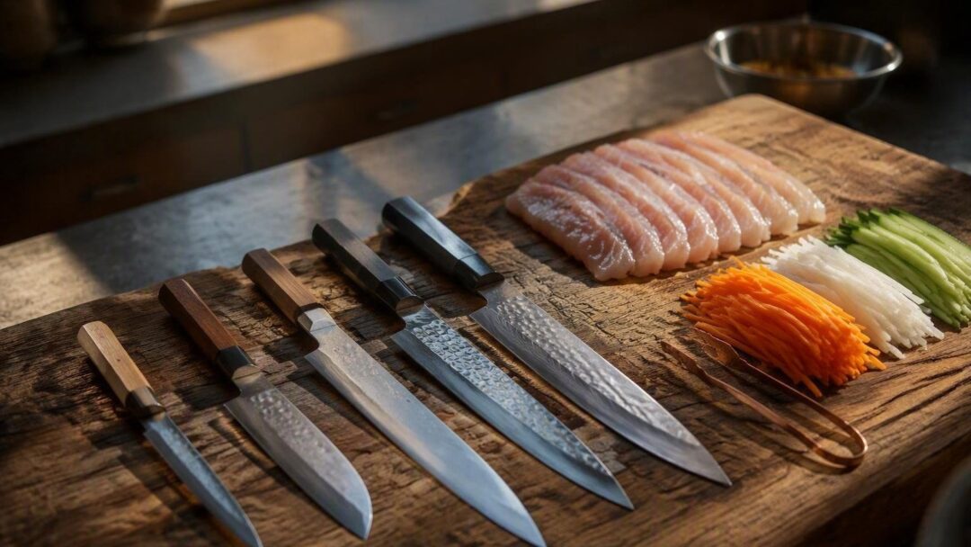 Guida ai coltelli giapponesi per sushi e verdure: modelli, bilanciamento, acciai