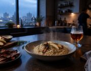 Come preparare un risotto vegano con mele, speck e birra