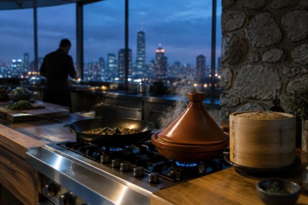 Confronto tra wok, tajine e bamboo steamer