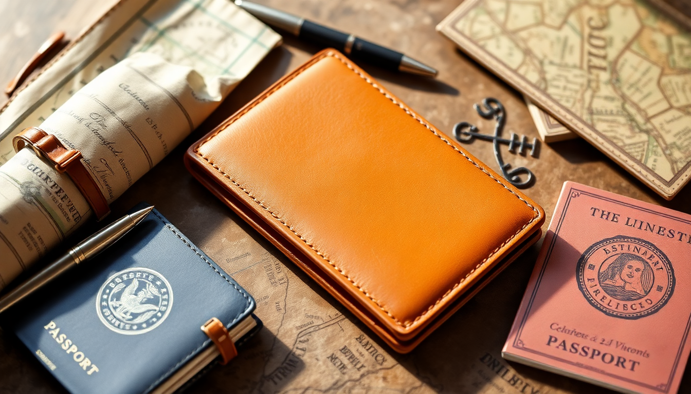 Scopri il portafoglio in pelle personalizzato per viaggiatori