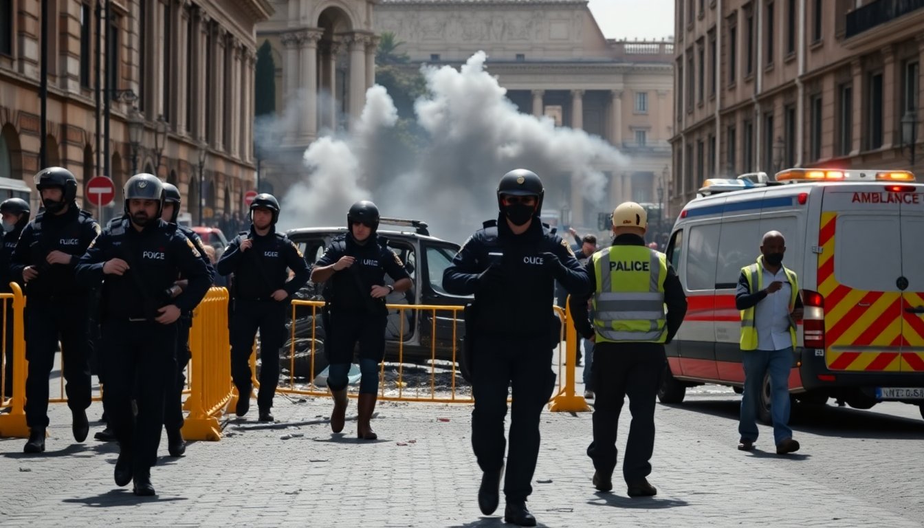 Attentato a Roma: esplosione scuote il centro città