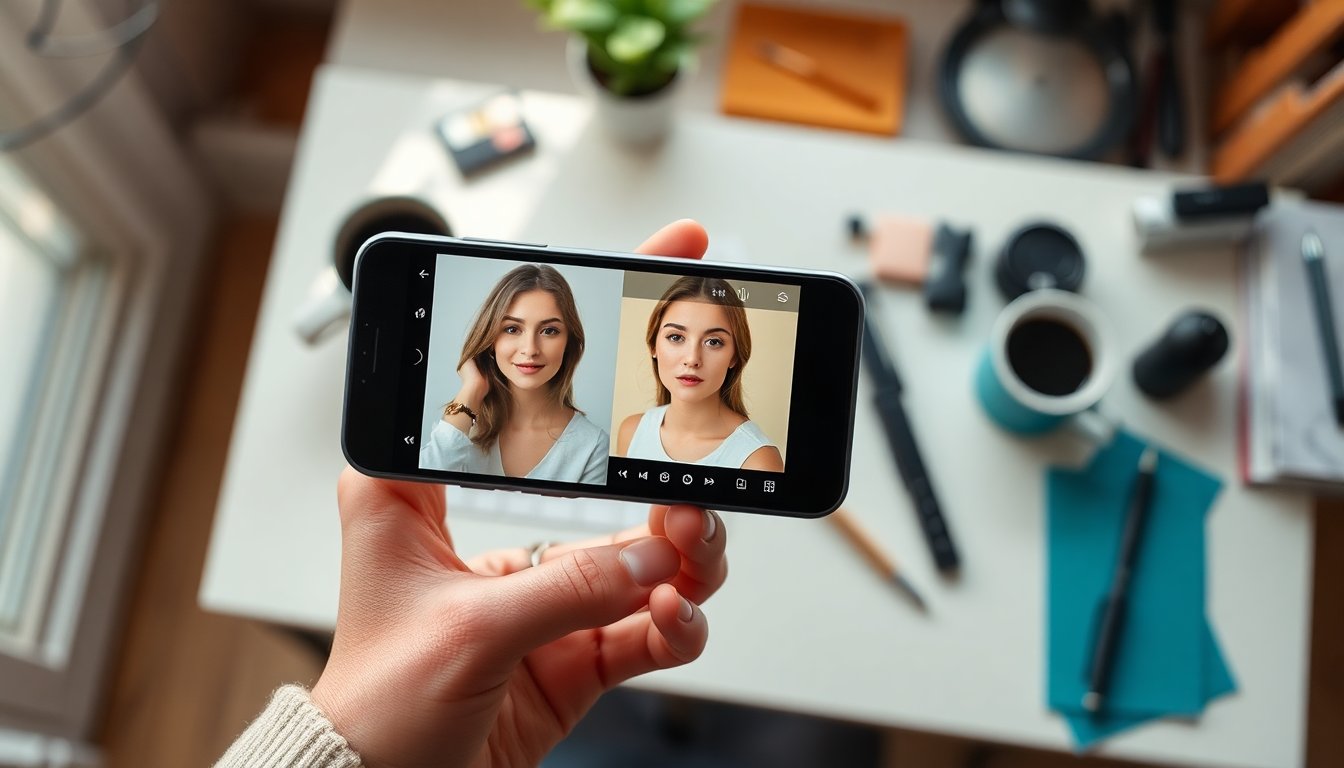Editor di bellezza all in one per selfie, capelli e body editing