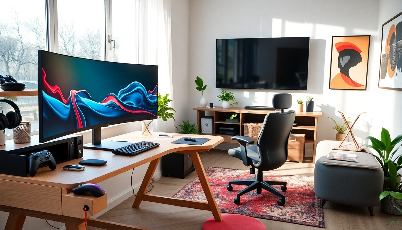 Create a multifunctional office for work and gaming