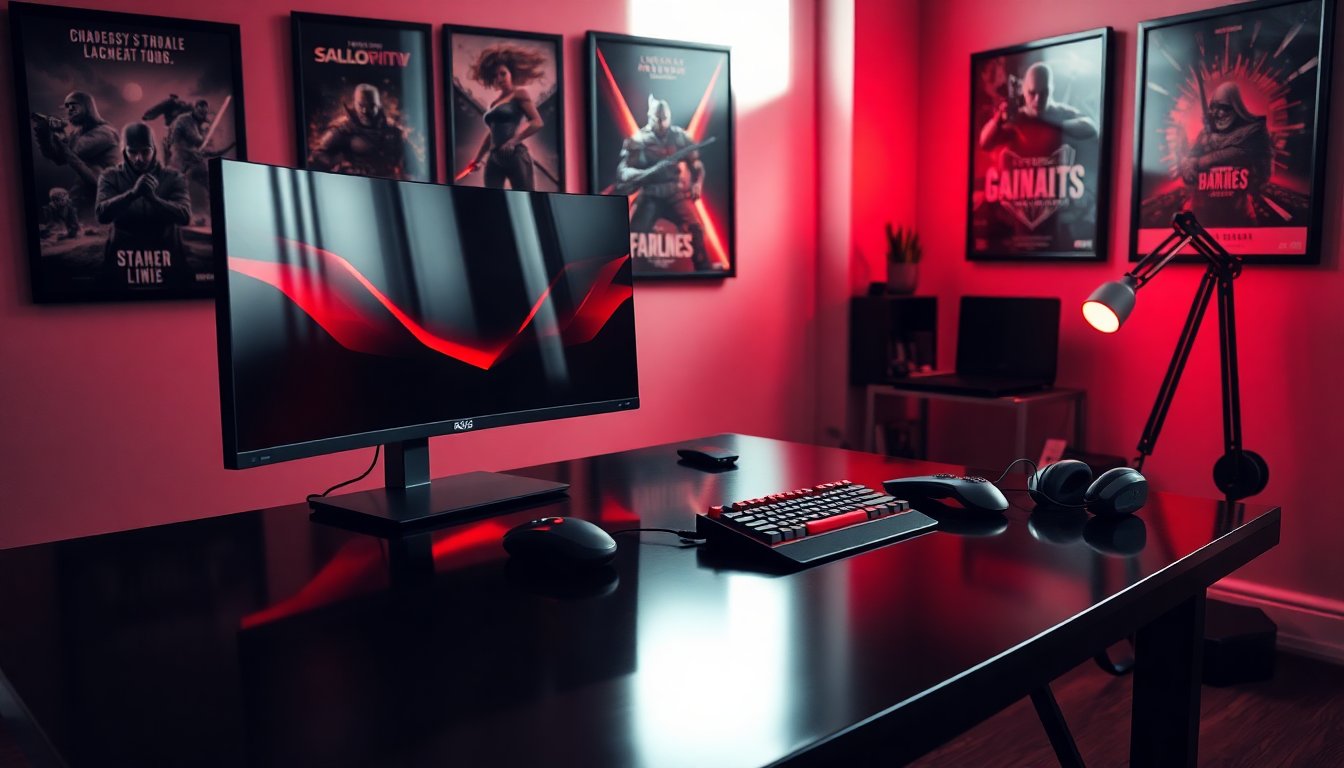 Revamp Your Gaming Space with Striking Red and Black Setups