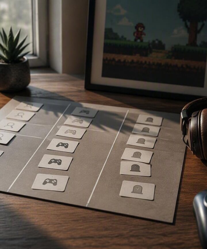 Kanban board for gamers: discovery, play, and retirement