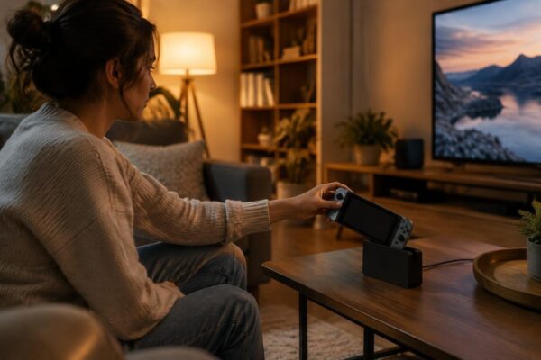 Clean docked handheld gaming setup guide