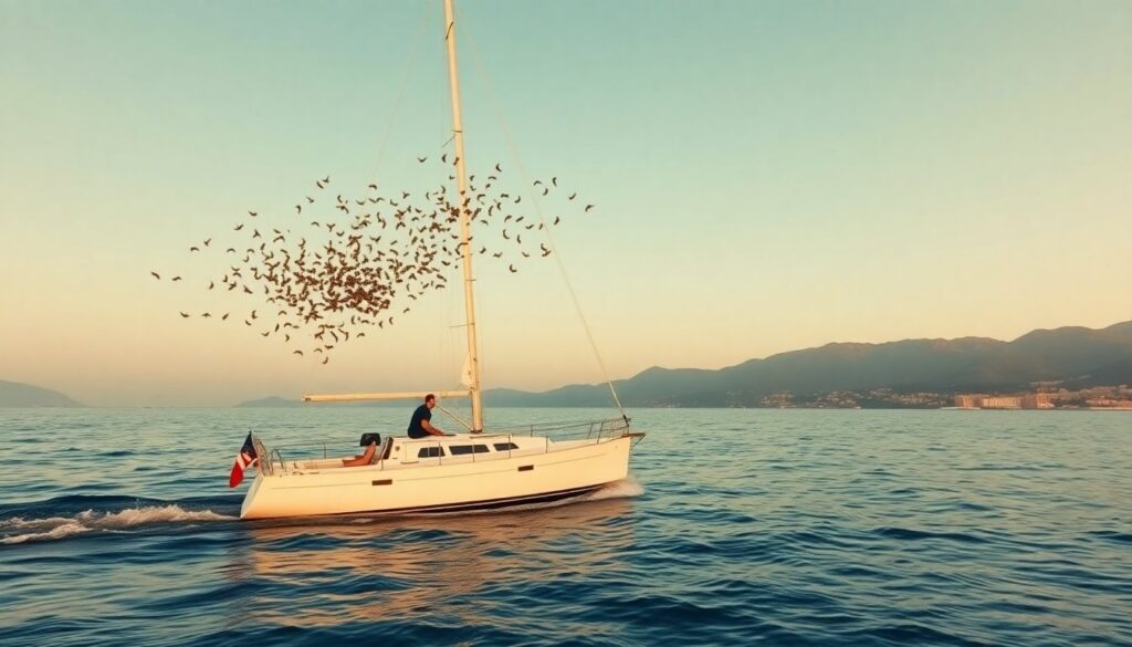 Sciame di api a Rapallo costringe un diportista a saltare in mare