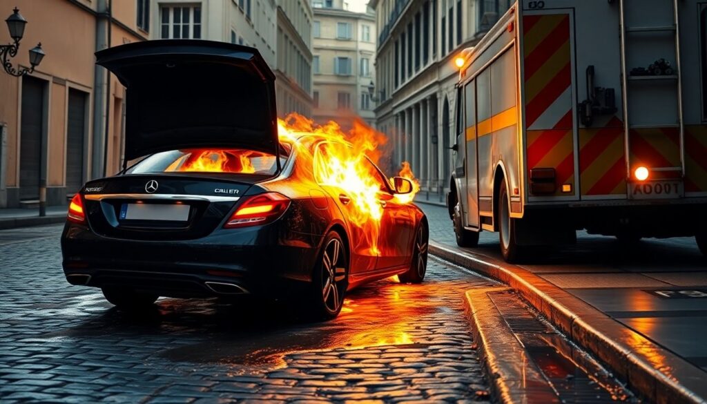 Incendio auto a Rapallo: vigili del fuoco intervengono per evitare propagazione