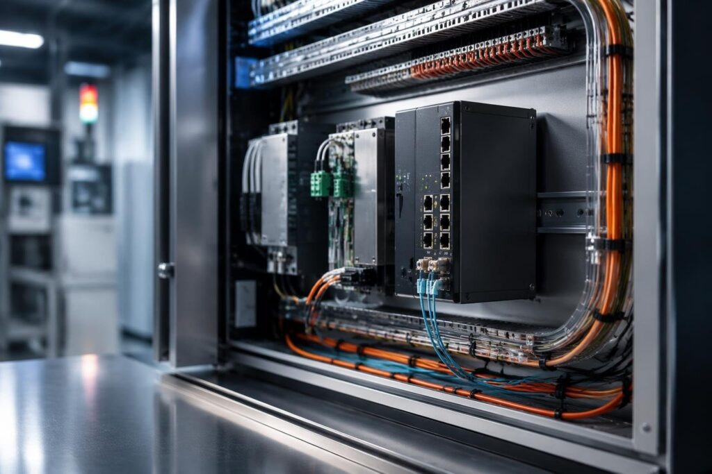 Ottimizzazione degli spazi nei quadri elettrici con lo switch industriale Moxa EDS205