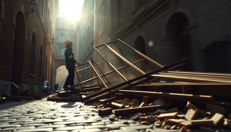 Ponteggio crollato a Genova: il vento scatena il caos in città