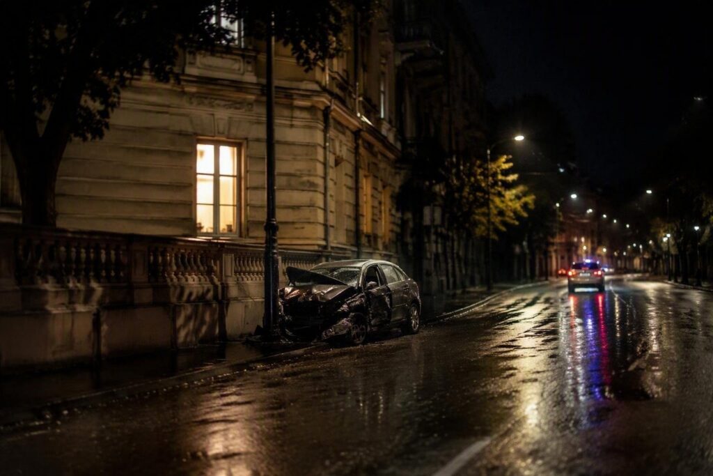 Genova: auto schiantata in corso Saffi, ma dove è finito il conducente?