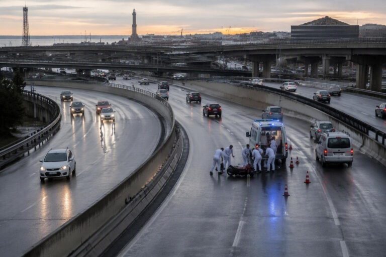 Incidente stradale a Genova Est: donna di 64 anni in condizioni critiche