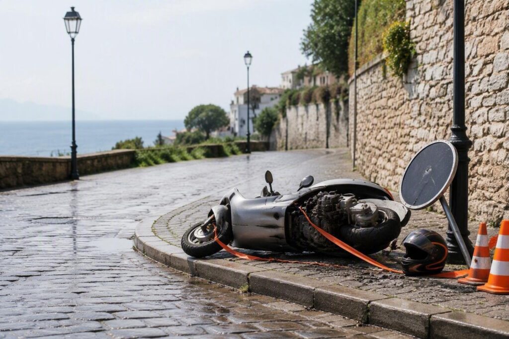 Incidenti a catena a Genova: scooterista coinvolto in due scontri